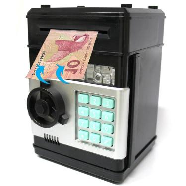 Imagem de Mini Cofre Eletrônico Digital Lorben Senha 4 Dígitos Notas e Moedas