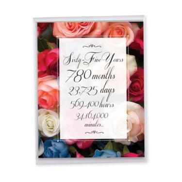 Imagem de NobleWorks Cartão de felicitações Jumbo 65th Birthday Milestone From Us 21 x 28 cm com envelope (1 pacote) Jumbo grande contagem de tempo de 65 anos J10676MBG-US