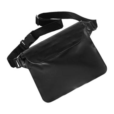 Imagem de UGPLM Pochete à prova d'água, bolsa de cintura, armazenamento à prova d'água, bolsa para celular, para pesca, canoagem, parques aquáticos, barco, PRETO