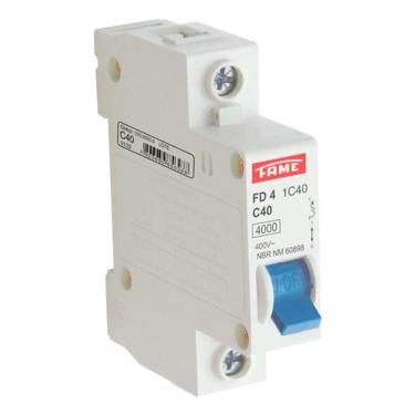 Imagem de Disjuntor Din Fd - Monopolar 1P 40A Condutor Curva C - Fame