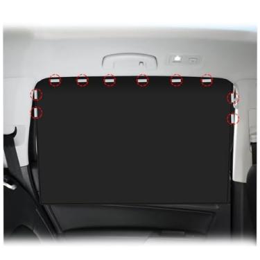 Imagem de Persiana magnética para janela traseira do carro (2 peças) - 100% bloqueia a luz, fácil instalação para bebês, animais de estimação e proprietários de carros, proteção UV e térmica, ajuste universal,