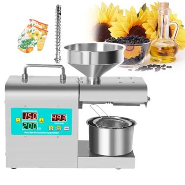 Imagem de KKSOUFX Prensa Óleo Automática 820 W,Máquina Prensa Óleo Elétrica,Controle digital inteligente temperatura,Prensagem Contínua 24 Horas/Quente/Frio,Para amendoim, gergelim e linhaça