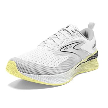 Imagem de Brooks Tênis de corrida feminino Levitate GTS 6 Supportive, Branco/Ostra/Amarelo, 5