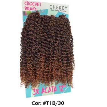 Imagem de Cabelo Orgânico Cacheado Curto Crochet Braids Idêntico Humano Acata - 