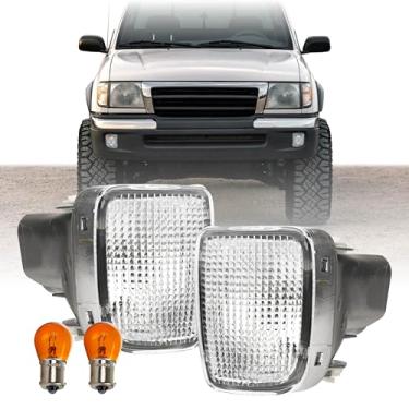 Imagem de Luzes de para-choque USR 98-00 Tacoma 4WD – Par de lâmpadas de pára-choques de seta frontal (esquerda + direita) - Compatível com Toyota Tacoma 4x4 Pickup 1998-2000 e modelos de caminhão 2WD PreRunner