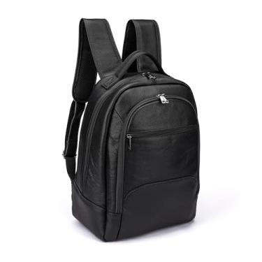 Imagem de Mochila Coporativo - Classico Couro Legítimo 30L - Compartimento Notebook - Produzido na Serra Gaucha - (Preto) - 5001