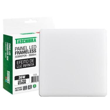 Imagem de Painel Plafon Quadrado Sobrepor 36w Borda Infinita 6500K - TASCHIBRA, 