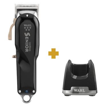 Imagem de Kit Máquina de Cortar Cabelo Wahl Senior Cordless Bivolt + Base carregadora Premium Bivolt Wahl 8504L1-1