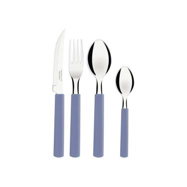 Imagem de Faqueiro Tramontina Gamboa em Inox com Cabo Azul 16 Peças