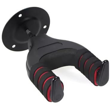 Imagem de Suporte De Parede Bertô Violão Guitarra Violino Baixo Ukulele Trava Automática Gancho Acolchoado Com Parafusos