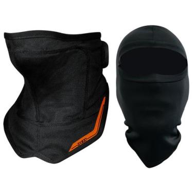 Imagem de Kit Protetor de Pescoço Ventilado X11 Anti Linha Pipa + Balaclava Touc