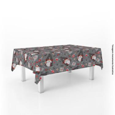 Imagem de Toalha de Mesa Retangular Halloween Gnomos Vampiros 220x150 - PRESENTE