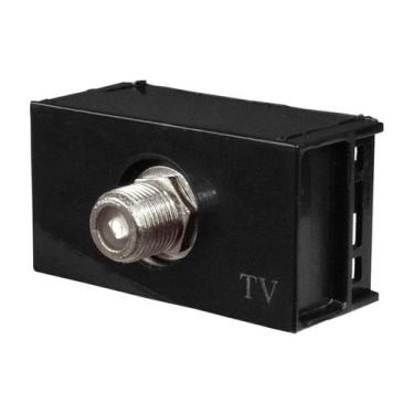 Imagem de Módulo de Tomada para Antena de TV Linha Slim Preta Ilumi - 81634