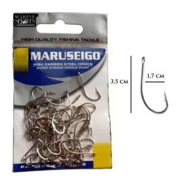 Imagem de Kit 25 Anzol Pesca Marine Sports Maruseigo Nickel N-22