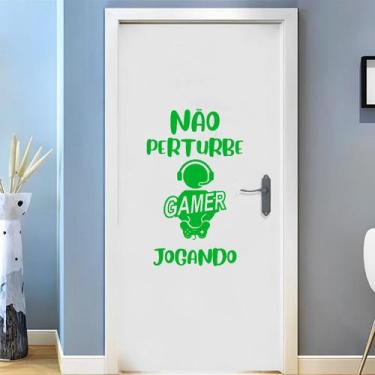 Imagem de Adesivo Não Perturbe Gamer Decoração Casa, Quarto, Sala e Porta - Impr