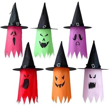 Imagem de Chapéu De Bruxa Fantasma Decoração Suspensa Halloween - Evolution, Bra