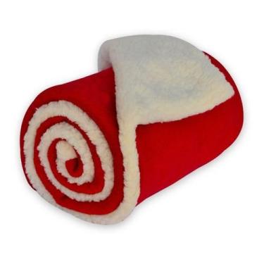 Imagem de Cobertor sherpa para bebê 0,80m x 1,00m - BORGON, vermelho