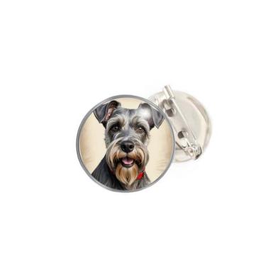 Imagem de Boton Cão Schnauzer Arte - RECANTO ASTRAL