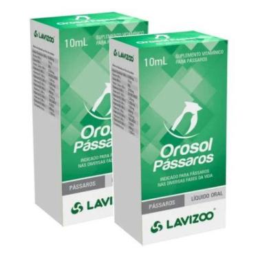 Imagem de Kit 2 Suplemento Vitaminico P/ Pássaros Orosol 10ml- Lavizoo