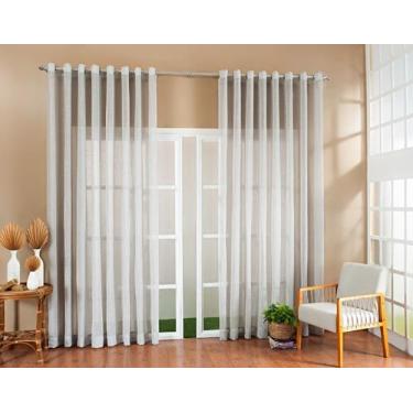 Imagem de Cortina Luxo Gaze De Linho Sem Forro 5,00x2,70 Sala E Quarto Várias Co