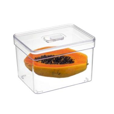 Imagem de Jogo 3 Organizador de Armários Geladeira 3,8L Multiuso Tampa - PLASTUT