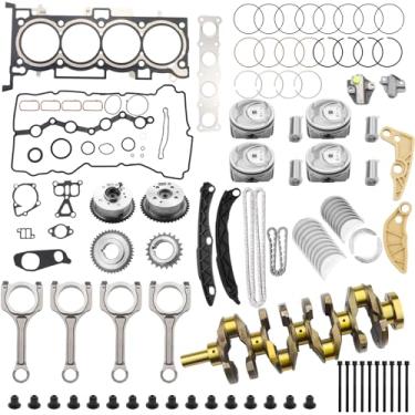 Imagem de Kit de revisão de reconstrução de motor G4KJ 2.4L com virabrequim/biela/kit de corrente de temporização/kit de junta de cabeça/pistões para Kia Sportage Hyundai Tucson Sonata Santa Fe Sport 2,4L