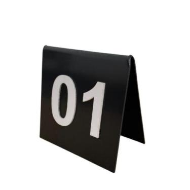 Imagem de Display Pequeno Placa Numerador Mesa Bar Alto Relevo 10pçs - AGV Criaç