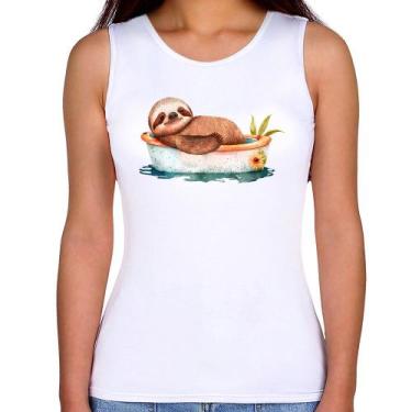 Imagem de Regata Feminina Ursinho Panda Relaxando Na Piscina - Foca na Moda, Bra