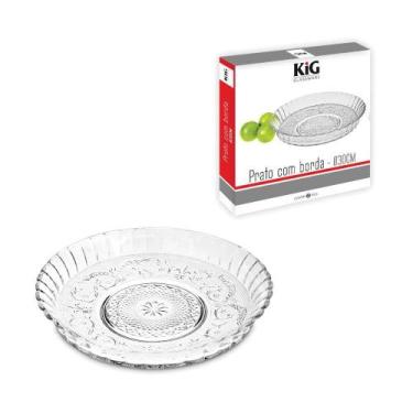 Imagem de Prato para Bolo Pudim com Borda 30cm Kig Glassware, n/a, Vidro, PM3000