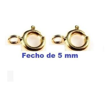 Imagem de 2 Fechos Bóia Ouro 18 kilates 5 mm Para Cordões e Pulseiras - Fecho Bó