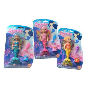 Imagem de Kit 4 Un Brinquedo Mini Boneca Sereia Pocket Sortida - Company kids