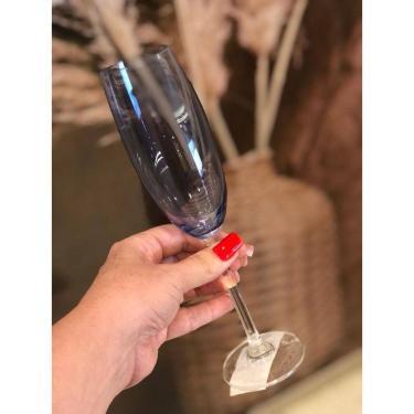 Imagem de Tacas De Champanhe De Cristal Banquet Azul 200Ml