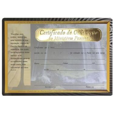 Imagem de Certificado de Ordenação Ao Ministério Pastoral - Diversos