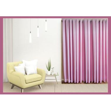 Imagem de Cortina sala quarto 2,80 X 2,50 rosa - HOMESUSI, rosa; branco; bege; c