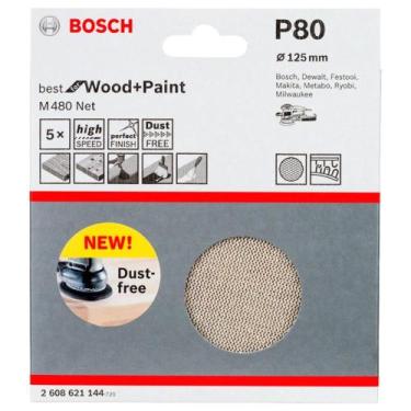 Imagem de Disco de Lixa Bosch 125mm Grao 080 5 Unid 2608900671000
