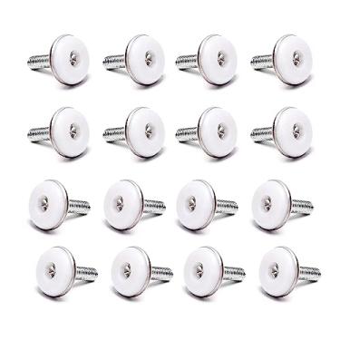 Imagem de Atskonnen Niveladores de pés para móveis M6 Pés de nivelamento Extensores de perna de mesa Pés de nivelamento de móveis Pés de base de cadeira/mesa M6 x 15 mm Haste rosqueada - 16 peças