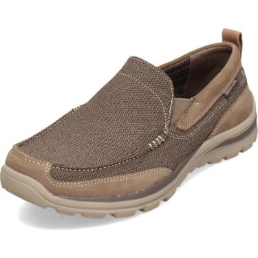 Imagem de Skechers Mocassins masculinos superiores Milford, Marrom claro, 43