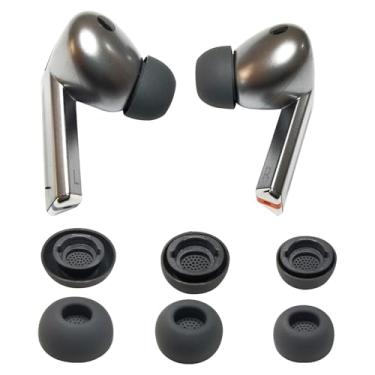 Imagem de Pontas auriculares de silicone macio para Samsung Galaxy Buds3 Pro, pontas de substituição para fones de ouvido Galaxy Buds3 Pro, cinza, 3 pares