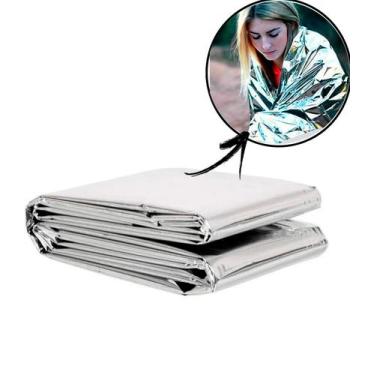 Imagem de Manta Cobertor Térmico Isolante Aluminizado Emergência Resgate - Emerg