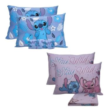 Imagem de Portallar, Kit 2 Jogos Cama Stitch Casal C/Elástico Oficial Disney