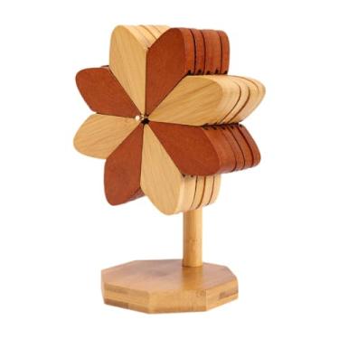 Imagem de DimyFew 5 peças de bambu trivets moinho de vento em forma de mesa tapete porta-copos para pratos tigela bule