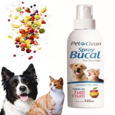 Imagem de Spray Bucal Cachorro Gato 120ml Contra Mau Hálito Pet Clean, Tutti-Fru