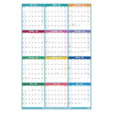 Imagem de Calendário de parede anual 2025-2026 - calendário anual grande vertical, julho de 2025 - junho de 2026, 64 x 97 cm (aberto), calendário 2025-2026, calendário de parede grande, calendário de papel de