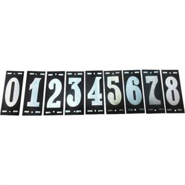 Imagem de Numero Retangular Pvc Caiado 0  - Kit C/25