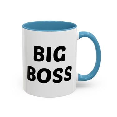 Imagem de Caneca de café Big Boss - presente para o dia do chefe, decoração de escritório, motivação de liderança, uso diário, copo engraçado para aniversário de trabalho
