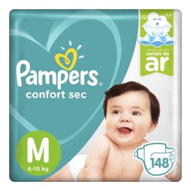 Imagem de Fralda Descartável Pampers Confort Sec M com 148 Unidades
