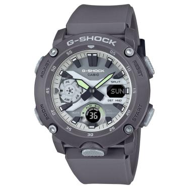 Imagem de Relógio CASIO G-SHOCK anadigi Hidden Glow cinza GA-2000HD-8ADR