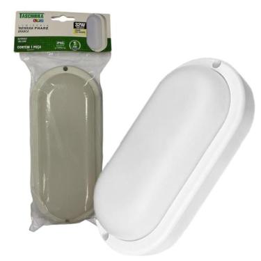 Imagem de Kit 5 Arandela Tartaruga Led Branca Ip65 32w Luz Quente 3000K - TASCHI