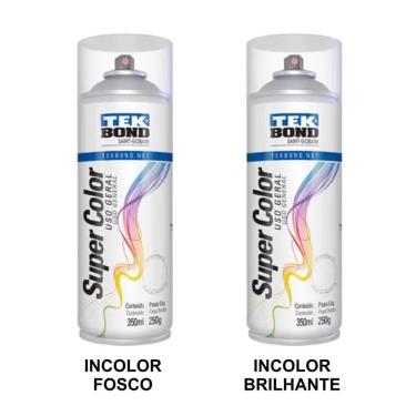 Imagem de Kit 2 Verniz Spray Pintura Madeira Incolor Fosco E Brilhante