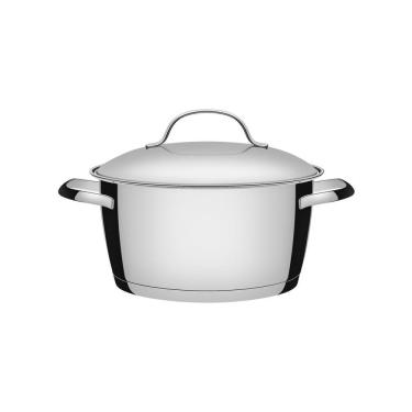 Imagem de Caçarola Funda Tramontina Allegra Em Aço Inox Com Fundo Triplo 24 Cm 5,7 L